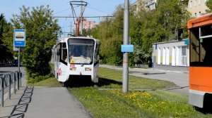 Пермские трамваи на улице Петропавловская