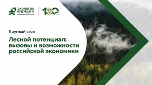 Круглый стол "Лесной потенциал: вызовы и возможности российской экономики" Форум "Экология будущего"