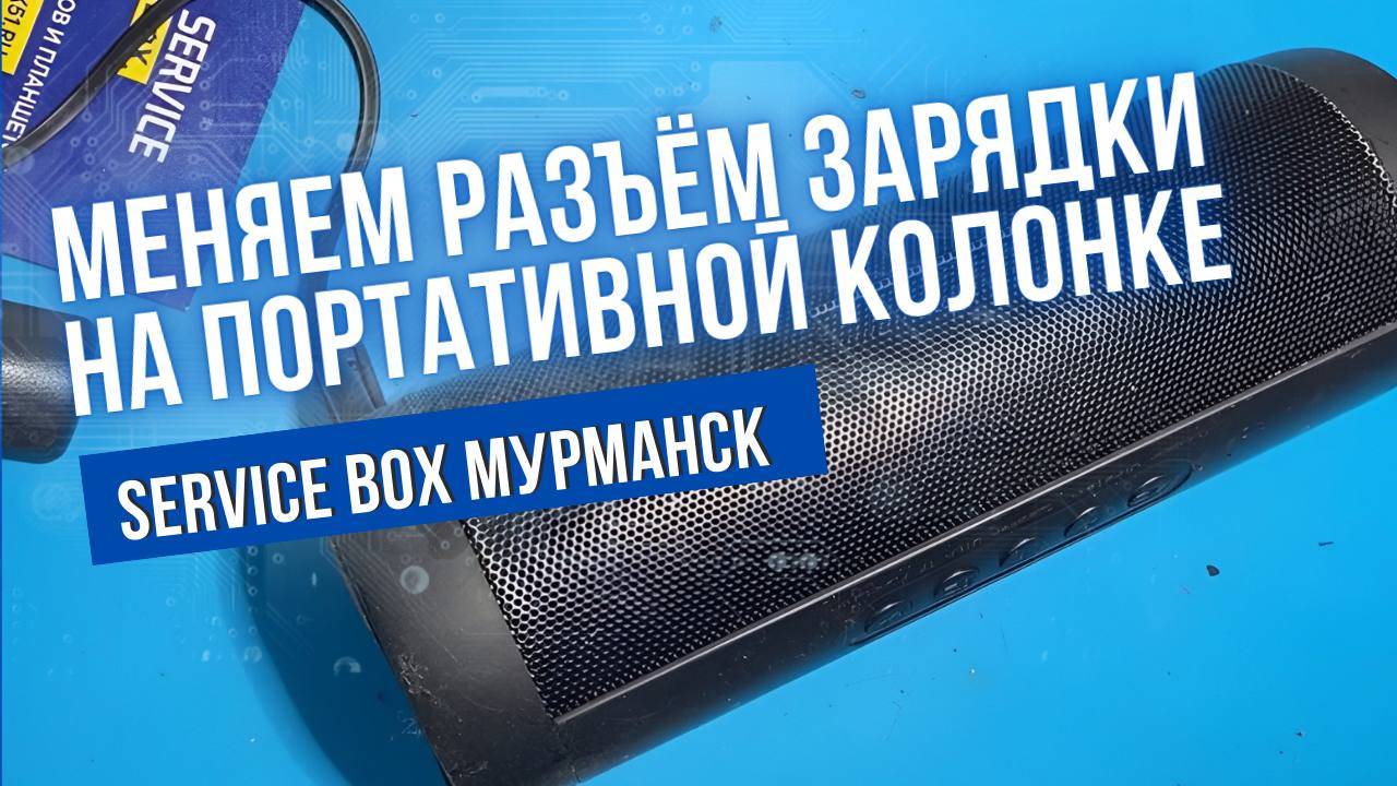 В ремонте ноунейм колонка. Оторван разъём зарядки.