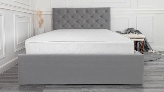 Кровать полутороспальная «Барокко» цвет: Серый смотреть онлайн