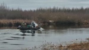 Снегоход в лодке ПНД