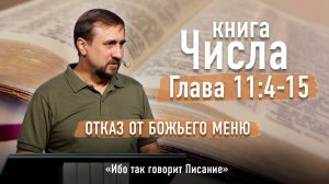 Библия - Числа Глава 11 стихи 4-15 - Отказ от Божьего меню - Ибо-так-говорит-Писание