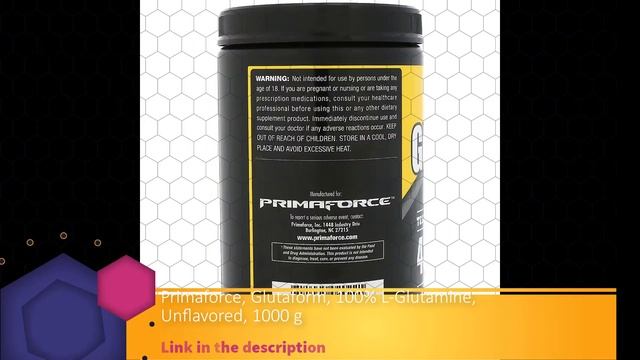 Primaforce, Glutaform, 100% L-Glutamine, Unflavored, 1000 g смотреть онлайн