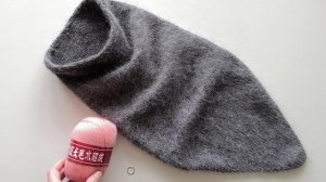 Пух норки. Снуд с уголком.