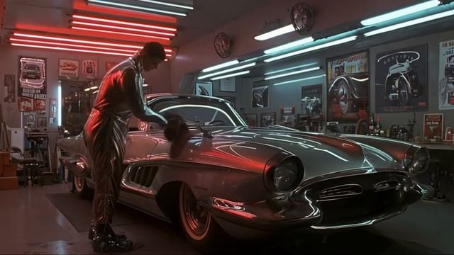 RetroFuture 1950s Garage： Glamour, Chrome, and Latex ｜ AI Video by Midjourney & Hailuo AI Video