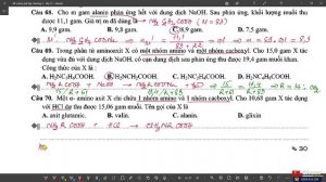 [H12][SCH][C3] BÀI TẬP NỀN TẢNG | AMINO AXIT-PEPTIT-PROTEIN