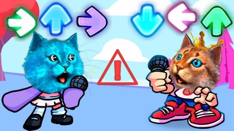 МУЗЫКАЛЬНЫЙ БАТЛ КОТОВ во Friday Night Funkin' ROBLOX ВЕСЁЛЫЙ КОТ ПРОТИВ КОТЁНОК ЛАЙК