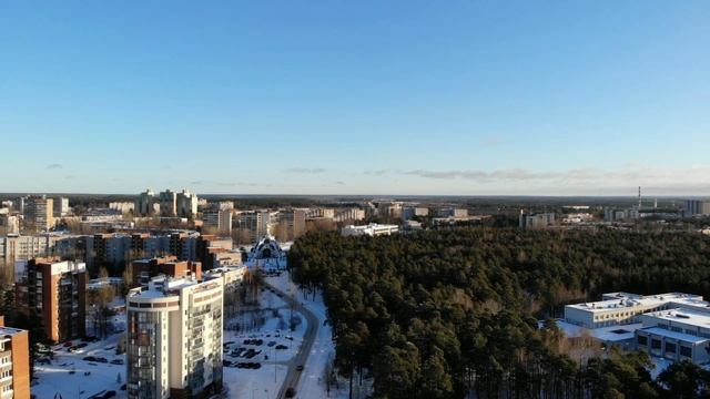 ПОЛЕТ ЗИМОЙ | DJI MAVIC AIR | СОСНОВЫЙ БОР | -10°C !!! смотреть онлайн