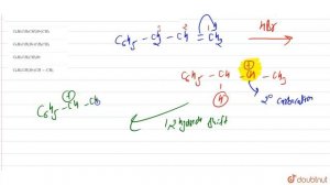 `3`-Phenylpropene on reaction with `HBr` gives (as major product)