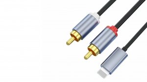 Кабель TUBON Аудио Lightning 8pin (M) - 2 x RCA (M) L2R01 1м