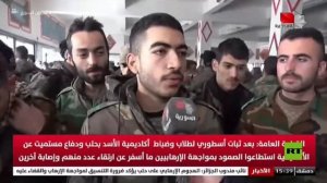 مشاهد لطلاب الأكاديمية العسكرية في حلب بعد فك حصارهم ونقلهم إلى حمص