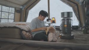 RUICAMP. Camping in Heavy Snow with My Dog .
