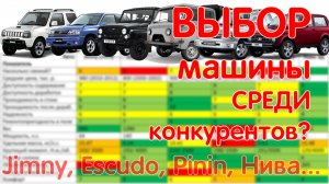 Как Я Пришел К НИВЕ? SUZUKI Jimny, Escudo, MMC Pinin или Нива 3Д? ВЫБОР АВТО среди Конкурентов