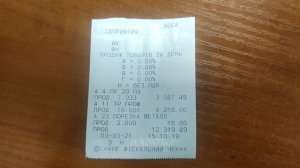 Отчёт по проданным товарам за день" на кассовом аппарате ЕККА "СЛОГ-МИКРО.03"