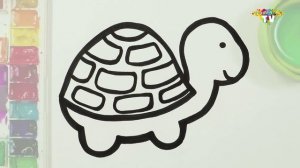 Как нарисовать улитку и черепаху! Рисунки и раскрашивание животных для детей и малышей