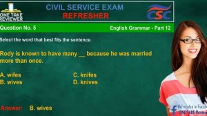 ENGLISH GRAMMAR & CORRECT USAGE - Part 12 | CIVIL SERVICE EXAM REVIEWER - Can you score 8/10?