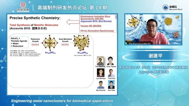 "20230714-""Engineering Metal Nanoclusters for Biomedical Applications"" Lecture by Xie Jianping, смотреть онлайн