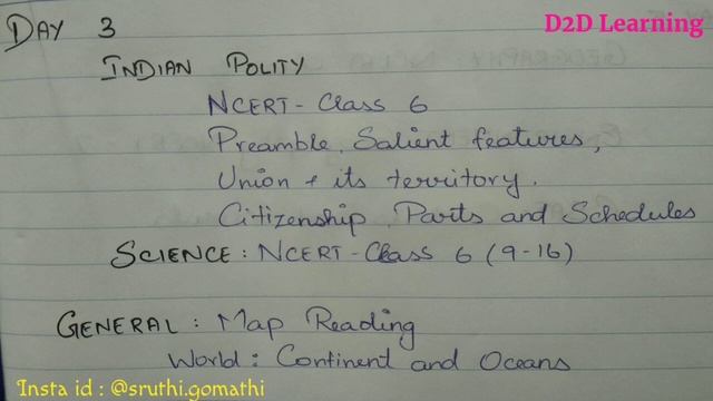 Day 3 - Polity & Science - 100 days Study plan for UPSC Civil Services Prelims - Tamil | D2D