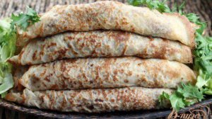 Блины с грибами и картофелем