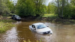 Не рассчитали глубину и утопили Mitsubishi L200. Tank 300, Otting Paladin, Nissan Patrol, УАЗ и др.