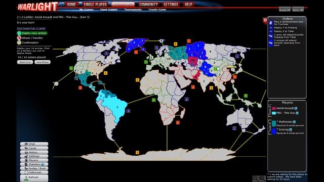 WarLight 2v2 Ladder G04 P2 - Aerial Assault and This Guy смотреть онлайн