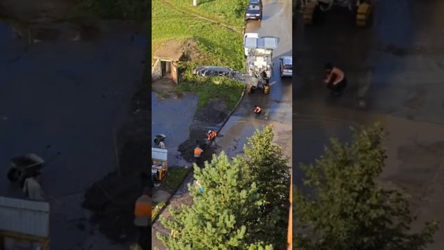 Жители Бердска возмущаются, что на Красной Сибири асфальт кладут в непогоду — прямо в лужи