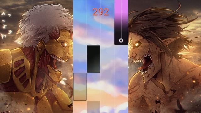 Attack On Titan Season 2 Opening- Shinzou Wo Sasageyo (Piano Tiles Version) смотреть онлайн