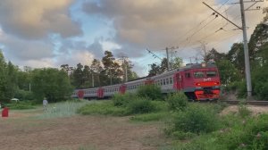 Электропоезд ЭТ2М-053, перегон Сестрорецк - Белоостров