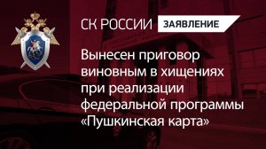 Вынесен приговор виновным в хищениях при реализации федеральной программы «Пушкинская карта»