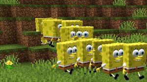 1000 SPONGEBOB vs PLANKTON ROBOT TITAN! VILLAGE DEFENCE Challenge in Minecraft