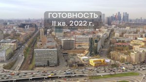 Динамика строительства Tower A в офисном квартале STONE Towers. Апрель 2021