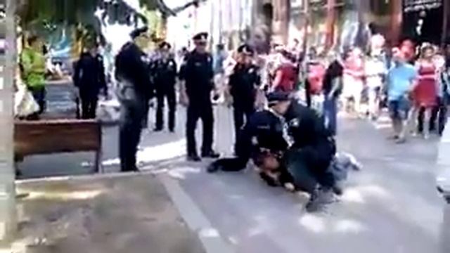 Киев, Крещатик , работает полиция смотреть онлайн