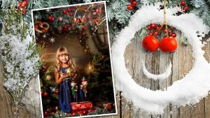 "Снежное Рождество". Фотозаменяемый проект  для Proshow Producer