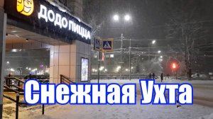 Сильный снегопад в Ухте Видеозарисовка 4 декабря 2024