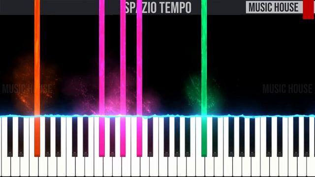 Spazio Tempo - Francesco Gabbani - EASY SLOW Piano Tutorial 🎹 - video 4K🤙