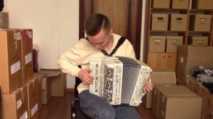 Гармонь "Дино Баффетти" (Италия), пятиголосная, 9 регистров, Ре мажор