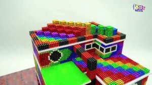 Магнитные шарики - ASMR Video - Постройте особняк в джунглях с привидениями и вертикальный аквариум