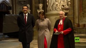 أمير قطر يزور كنيسة وستمنستر ضمن زيارته الرسمية إلى بريطانيا