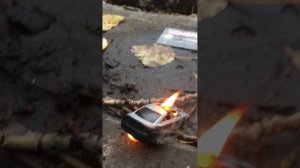 Поджигание машины часть 2