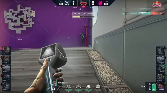 KRU DELZ1K Unbelievable 1v4 Clutch KRU Esports vs ZETA DIVISION VALORANT Masters Berlin смотреть онлайн