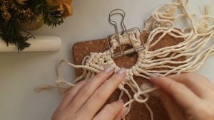 Снежинка в технике макраме, мастер-класс🤍