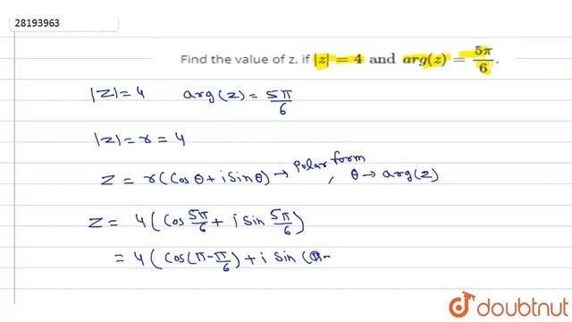 Arg z pi 4. Arg z pi 4