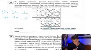 На рисунке представлен фрагмент Периодической системы элементов Д. И. Менделеева. Под названием - №