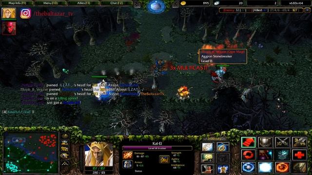 DOTA INVOKER COMBO! (HIGH SKILLED GAME - TheBaltazarTV)