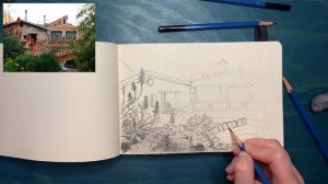 Рисуем городской пейзаж простым карандашом. Срисовка легко и просто. Уроки рисования поэтапно