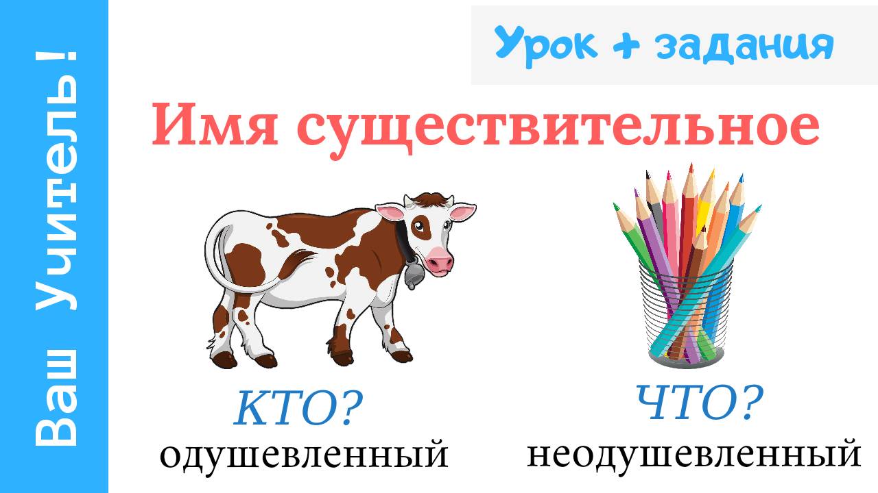 Имя существительное одушевленное и неодушевленное 1-4 класс