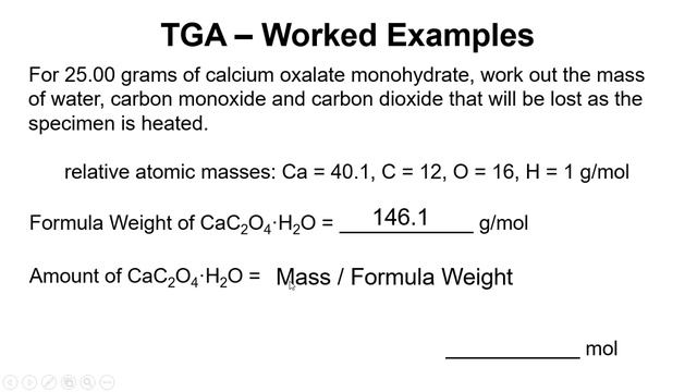 Thermogravimetric Analysis – Calcium Oxalate Monohydrate смотреть онлайн