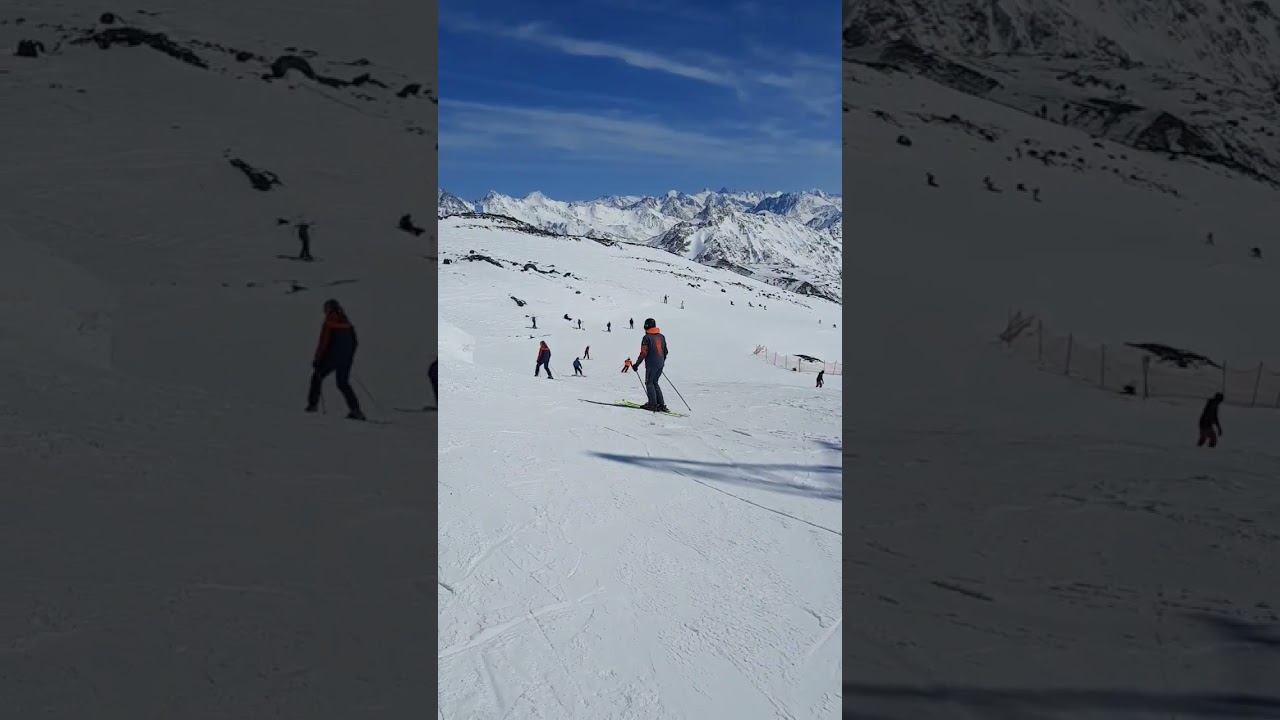 лыжники и сноубордисты на Эльбрусе смотреть онлайн