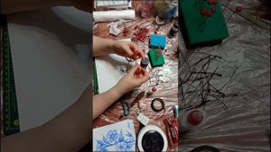 Рябина из самозасыхающей полимерной глины ( холодный фарфор) 5 часть