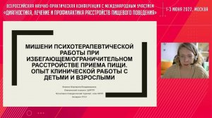 Доклад М.В. Фоминой на конференции по расстройствам пищевого поведения